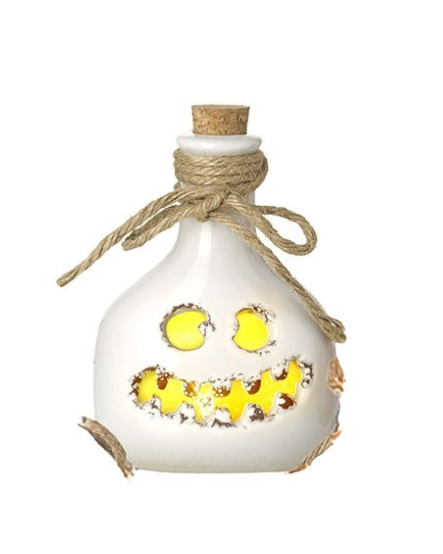 Halloween pottery light up bottles