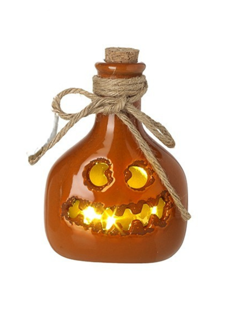 Halloween pottery light up bottles