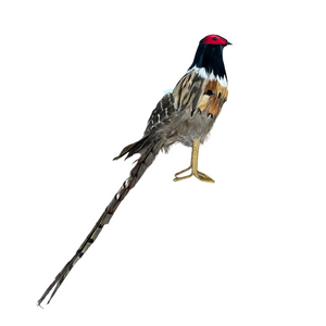 Faux pheasant decoration (16cm)
