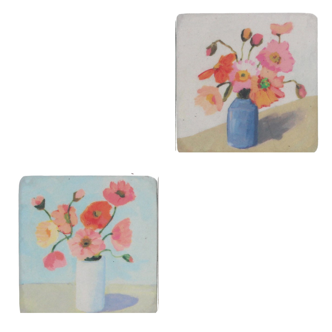 Poppies resin coaster (2 Styles)