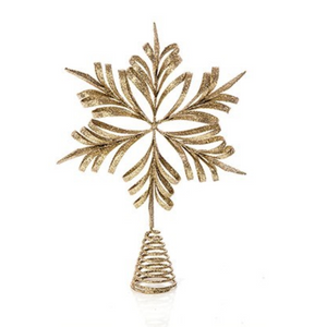 29cm Antique Gold Snowflake Tree Topper