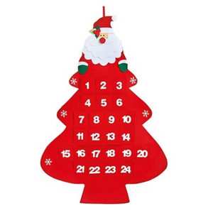 Red Felt Santa Advent Calendar