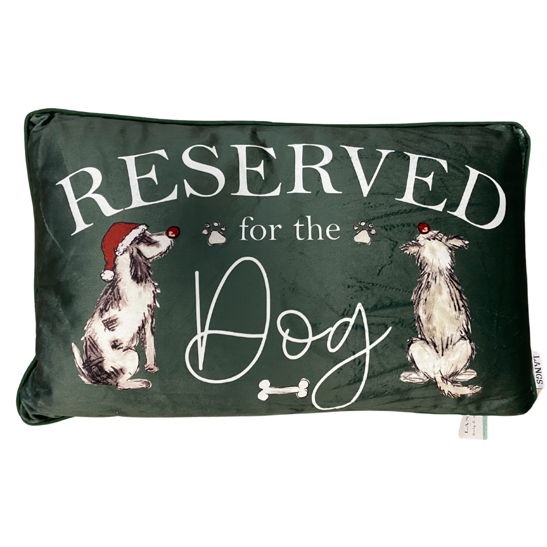 Reserved for the dog festive cushion