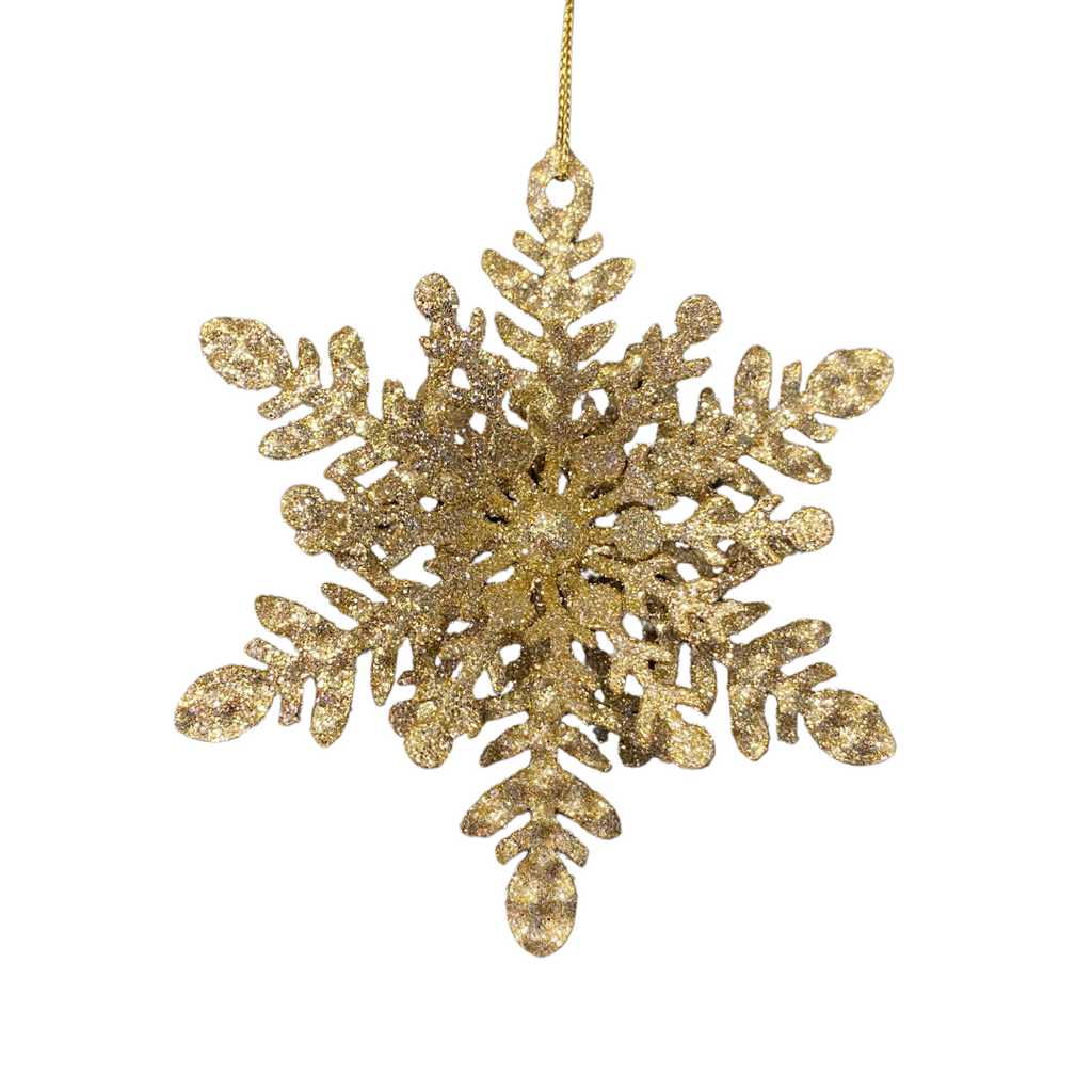 Gold sparkling snowflake