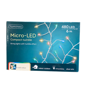 480 Micro Led Cluster Twinkle Lights Multi-coloured