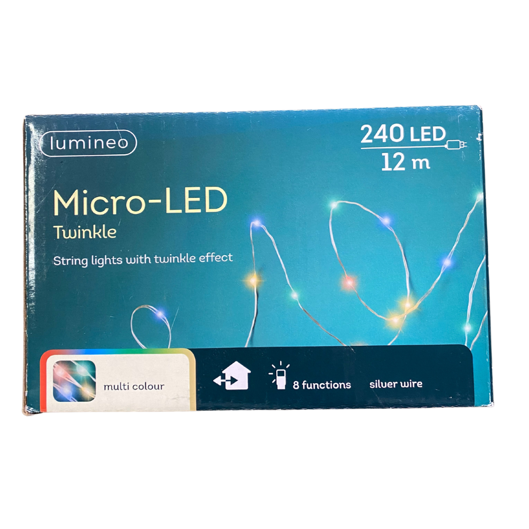 240 Micro Led String Lights Multi-coloured