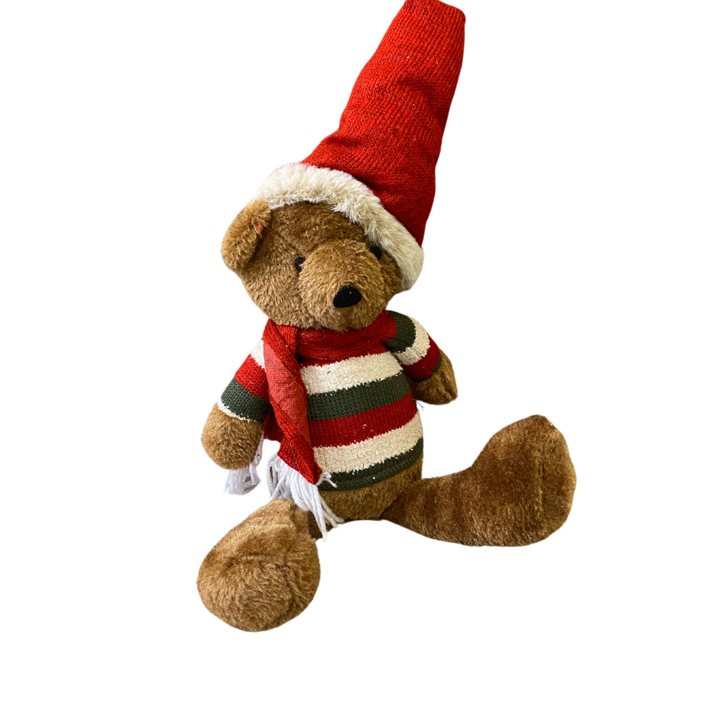 Sitting Christmas teddy bear