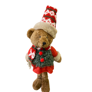 Standing Christmas teddy bear