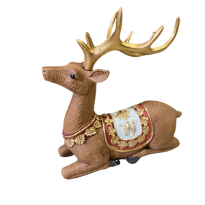 Elegant sitting reindeer ornament