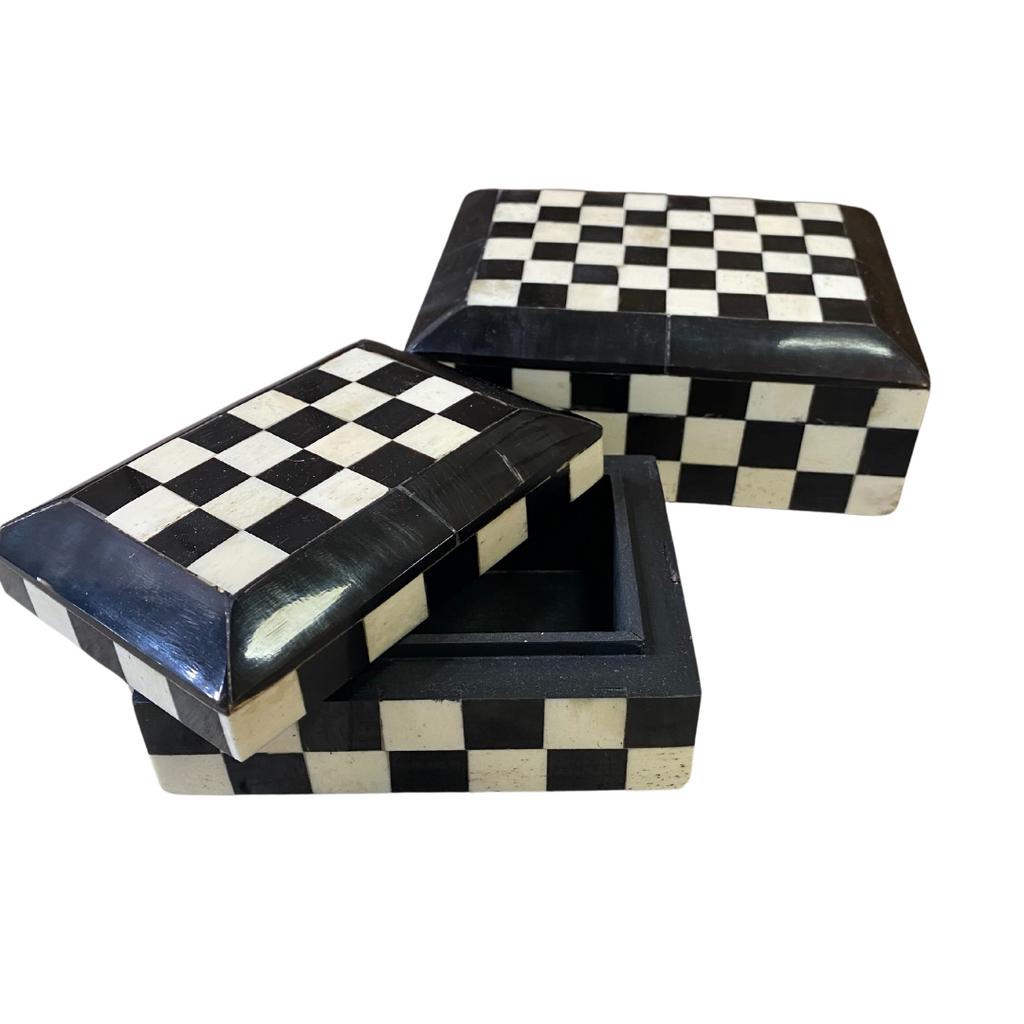 Monochrome trinket boxes