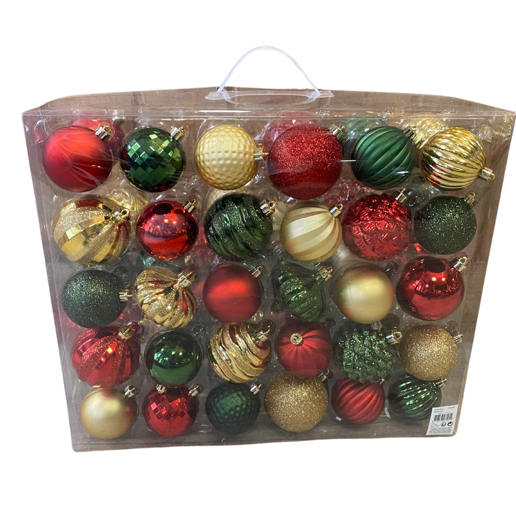 Box of 60 shatterproof baubles