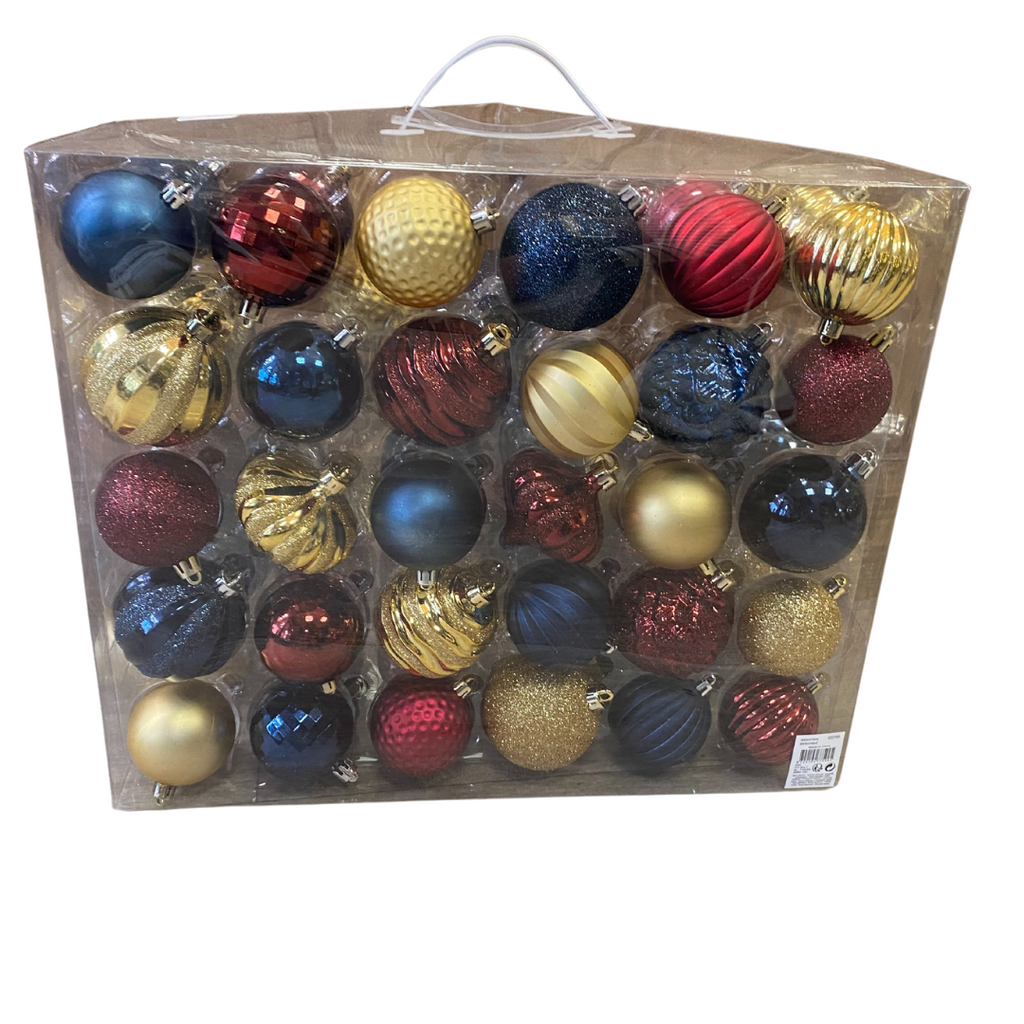 Box of 60 shatterproof baubles