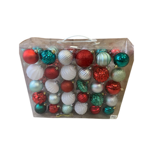 Box of 60 shatterproof baubles