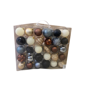 Box of 60 shatterproof baubles