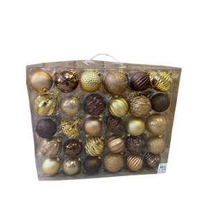 Box of 60 shatterproof baubles