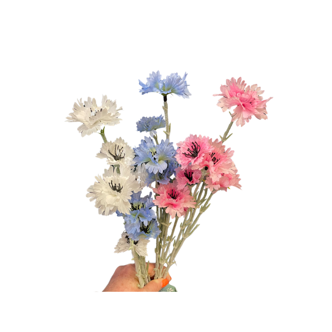 Cornflower Faux Stem