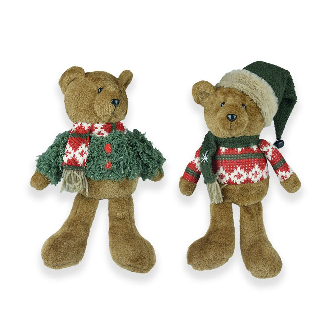 Teddy bear in jumper and scarf