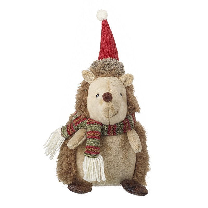 Hedgehog in scarf and hat
