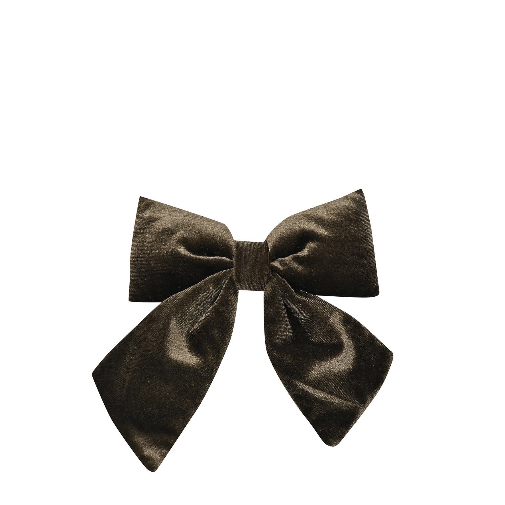 Dark green velvet bow with clip
