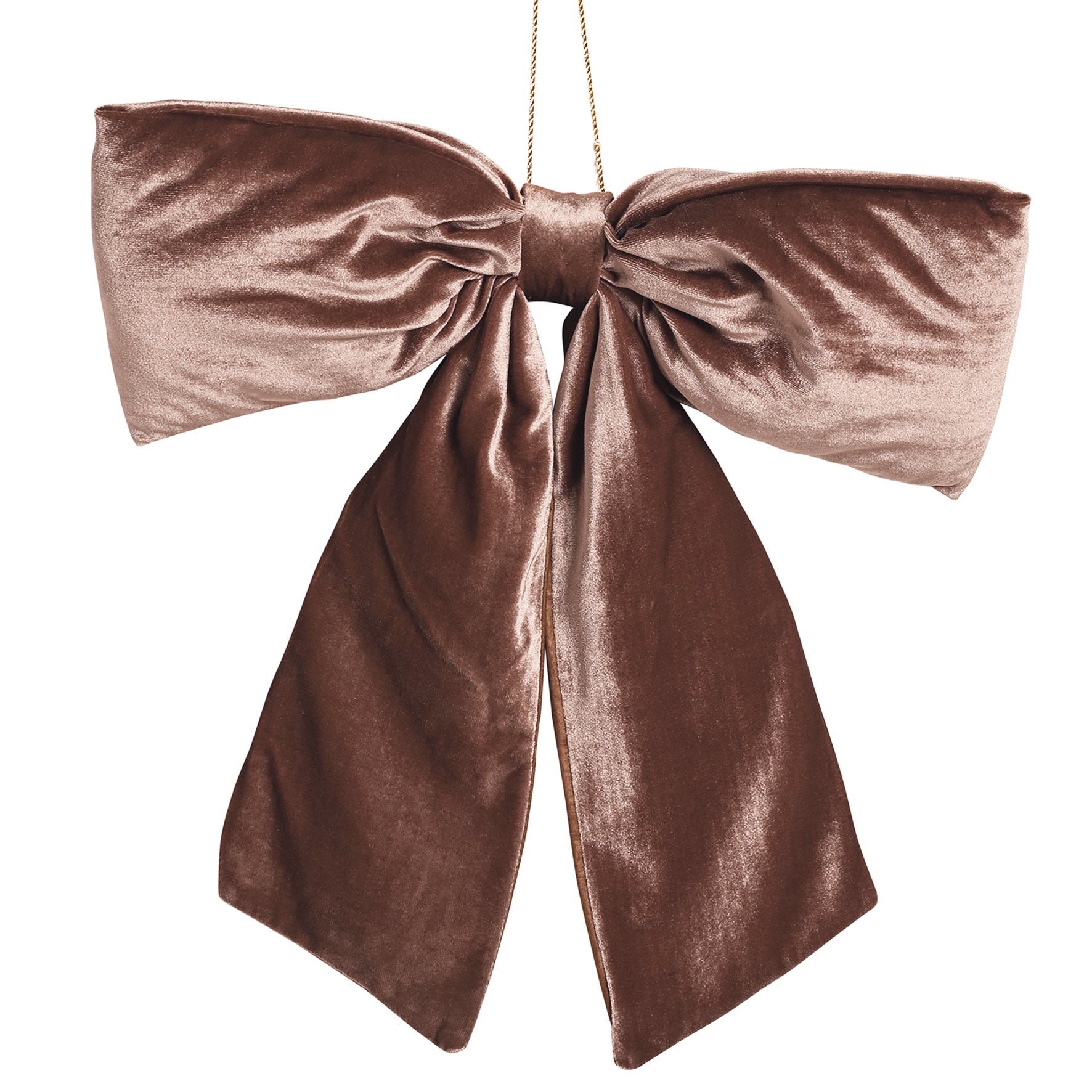Chocolate velvet bow hanger