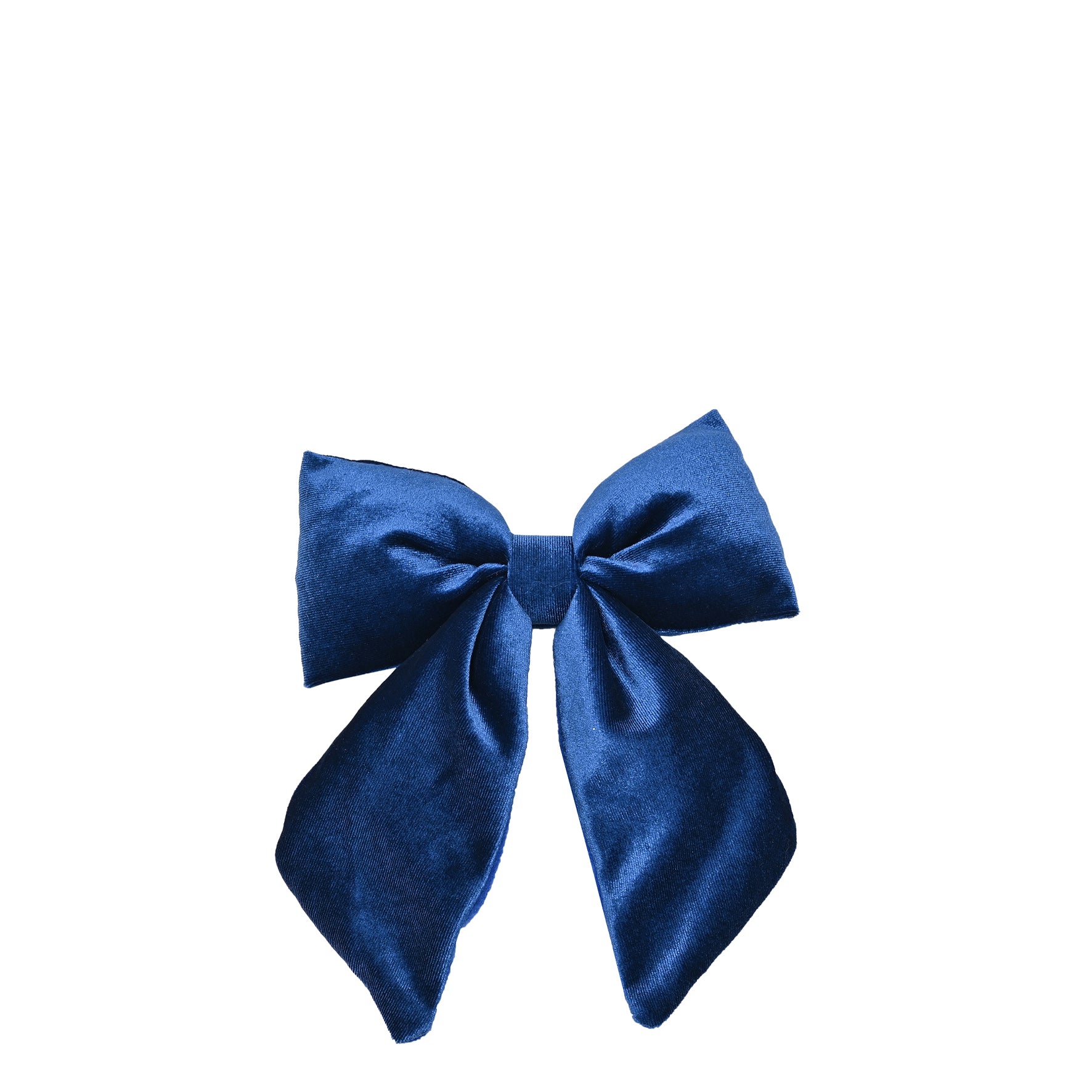 Dark blue velvet touch bow (14cm x 16cm)