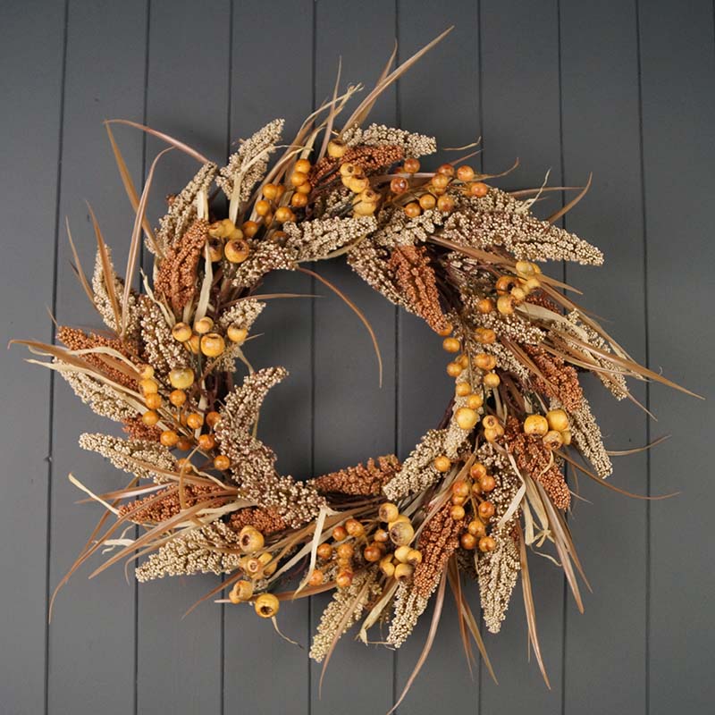 Harvest field wreath