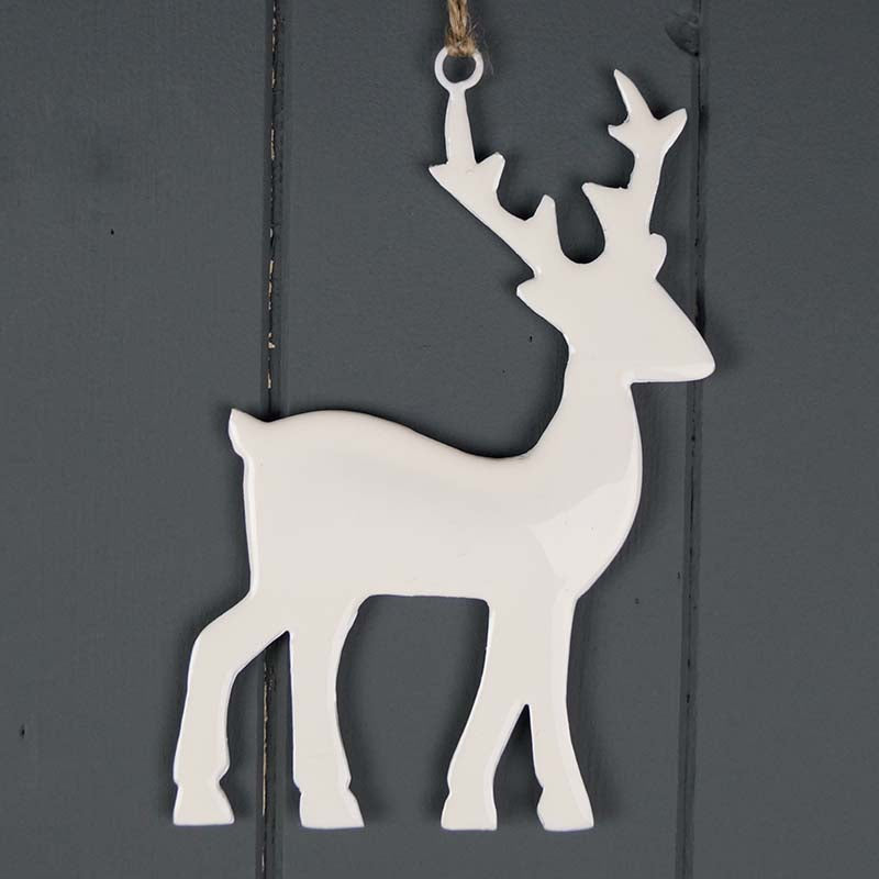 Hanging enamelled reindeer (10cm)