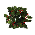 Holly candle ring - 19cm