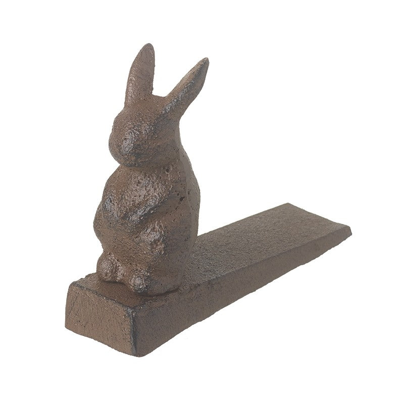 Iron sitting rabbit doorstop