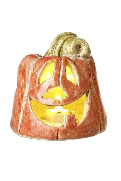 Light up ceramic pumpkin