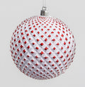 10cm Pattern Ball Decoration Red Bauble