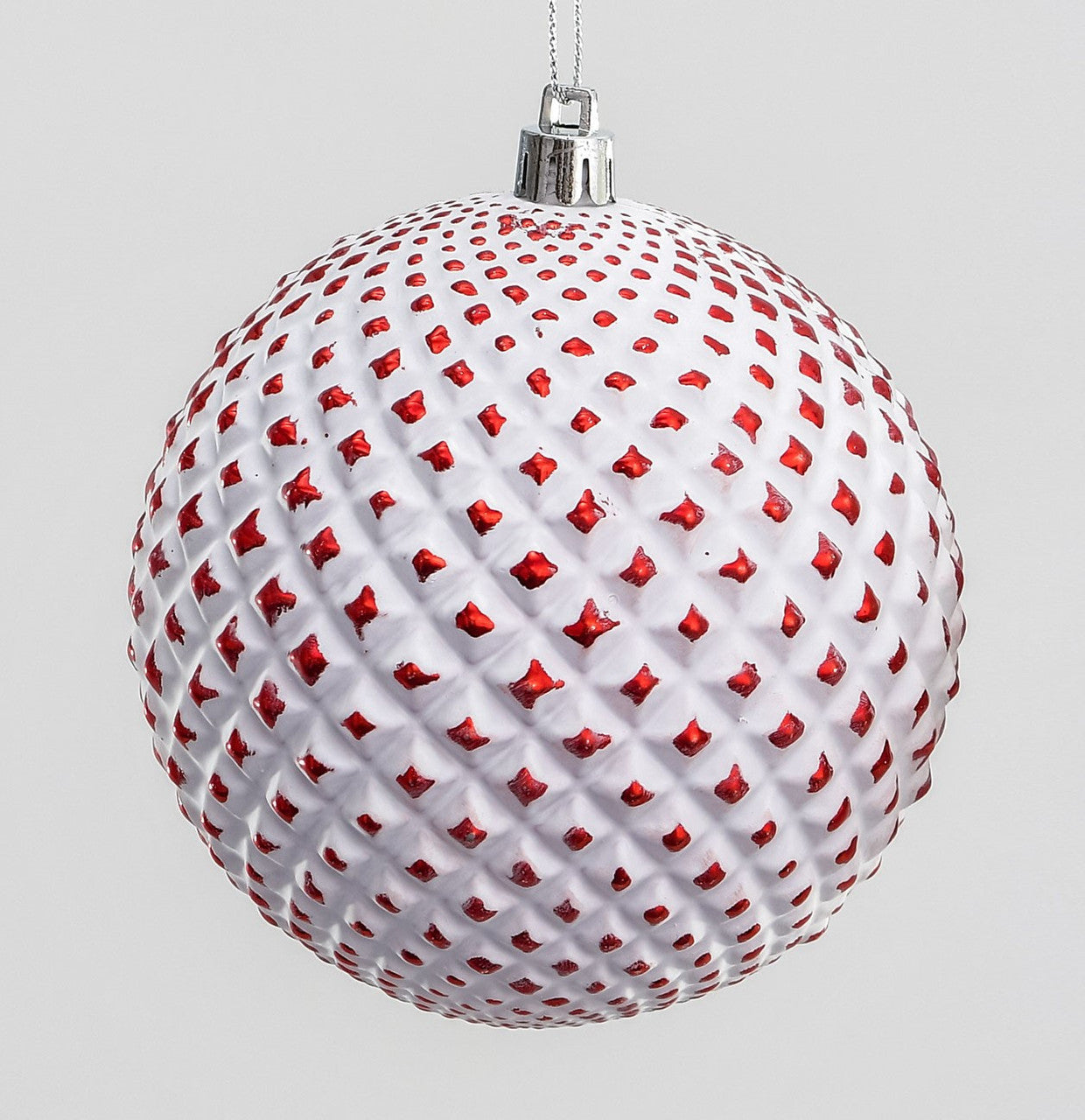 10cm Pattern Ball Decoration Red Bauble