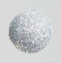 90mm Sequin Hanging Ball Silver Decoration
