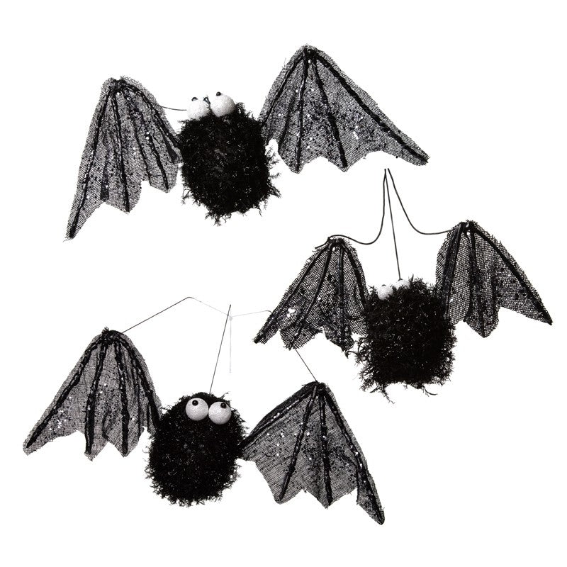 Spooky Halloween bat hanging decorations-set of 3