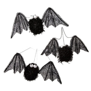 Spooky Halloween bat hanging decorations-set of 3