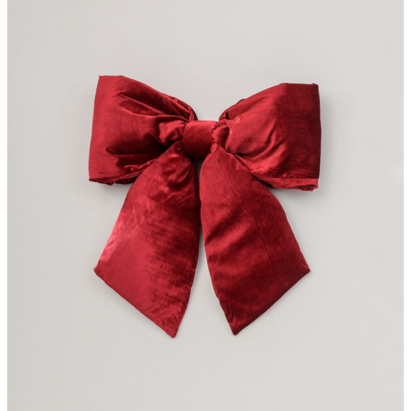 28cm burgundy red velvet bow