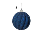 Midnight blue glitter foam bauble (2 styles)