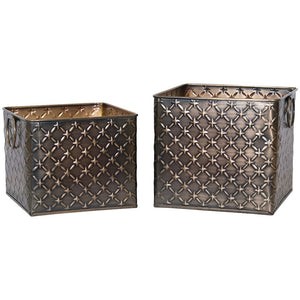 Set of 2 square planters