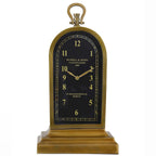 Antique brass arched Russell & Jones table clock