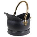 Coal bucket with brass fittings