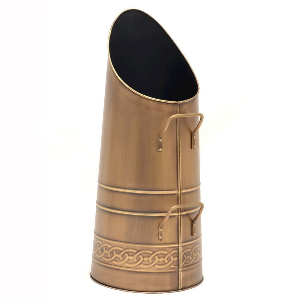 Antique brass Celtic coal shute