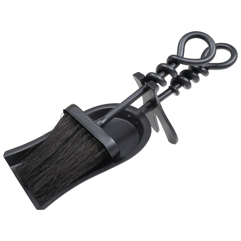 Black twist handle fire tidy set