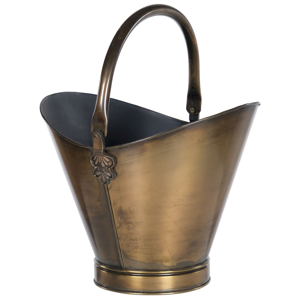 Georgian coal bucket in antique brass