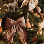 Clip on chocolate velvet bow