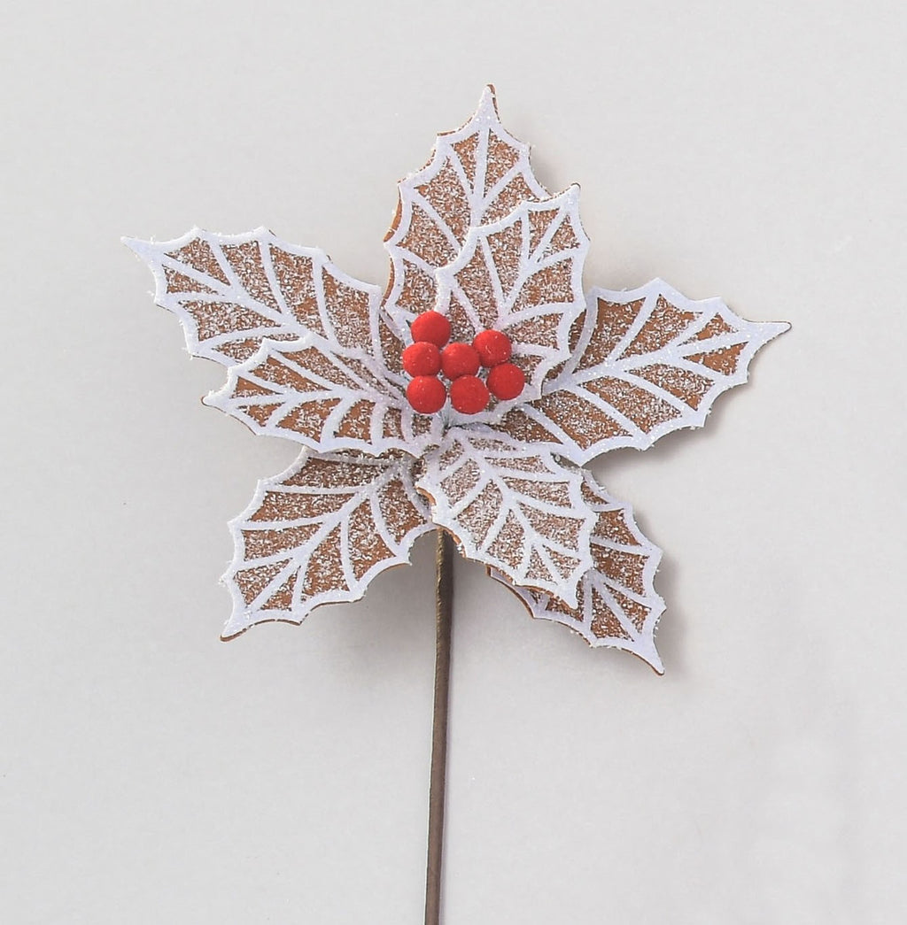 50cm Holly/Berry Gingerbread Spray