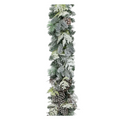 180cm Flocked pine cone garland