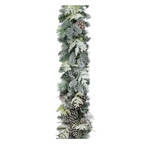 180cm Flocked pine cone garland