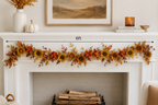 Rust pumpkin and sunflower garland