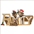 Highland cow family ornament