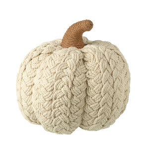 Large cream knit effect pumpkin